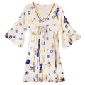 Nomad Sari Evil Eye Dress – White, Blue & Gold – Size M/L