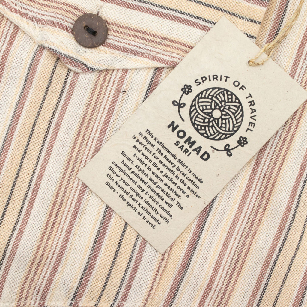 Nomad Sari Grandad Shirt - Brown Beige - Medium