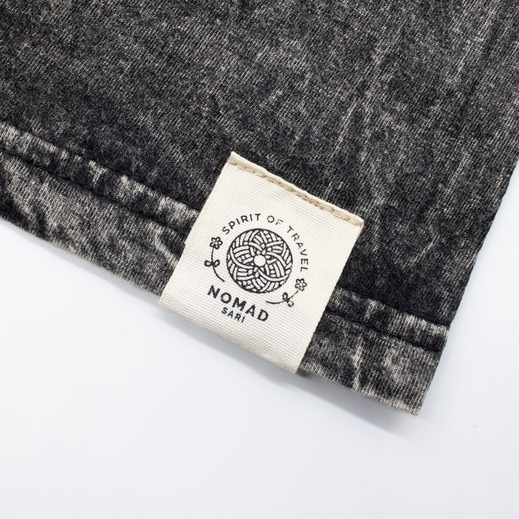 Nomad Sari Stonewashed Cotton T-Shirt - Rebel - Charcoal - Medium