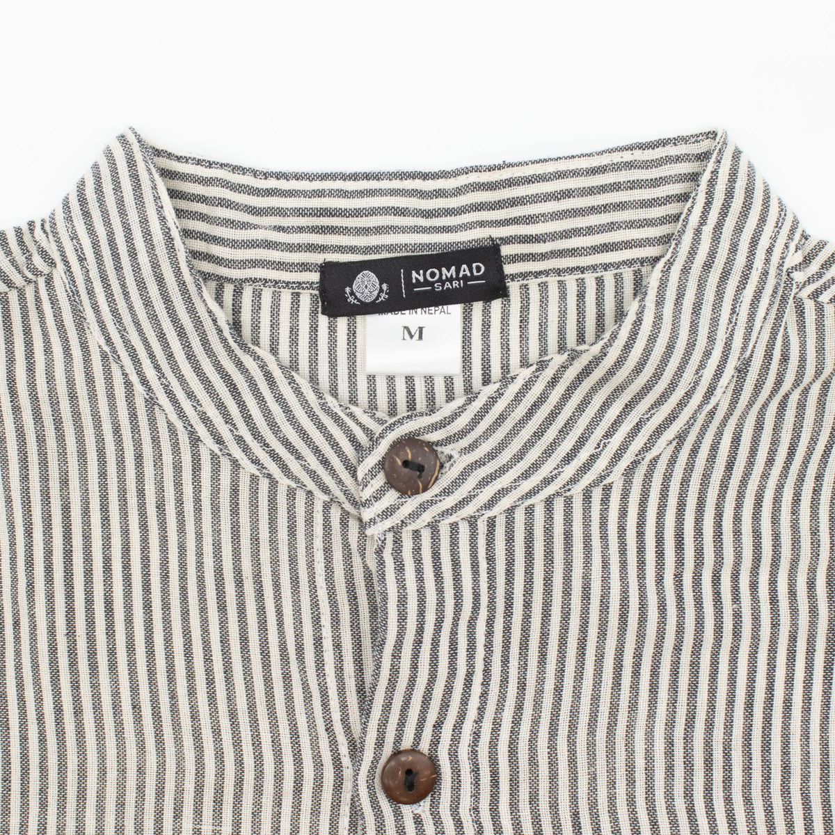 Nomad Sari Grandad Shirt - Grey Stone - Large
