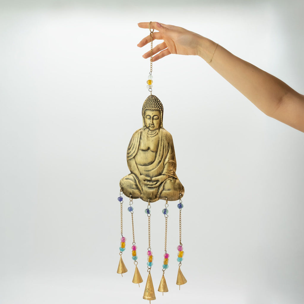 Indian Chimes - Lrg Buddha 5 Bell Chimes