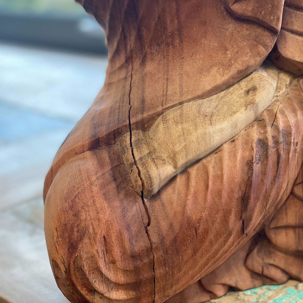 Hand Carved Buddha Statue - 60cm Two Hands