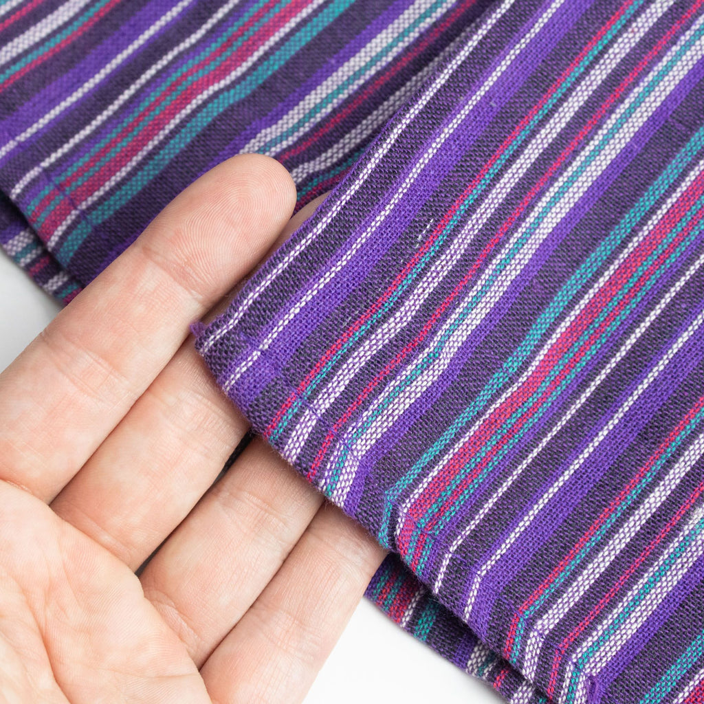 Nomad Sari Grandad Shirt - Black Purple - XL