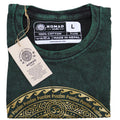 Nomad Sari Stonewashed Cotton T-Shirt – Chakra – Green – Large