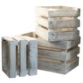 Wooden Storage Crates – Whitewash (Set of 3)