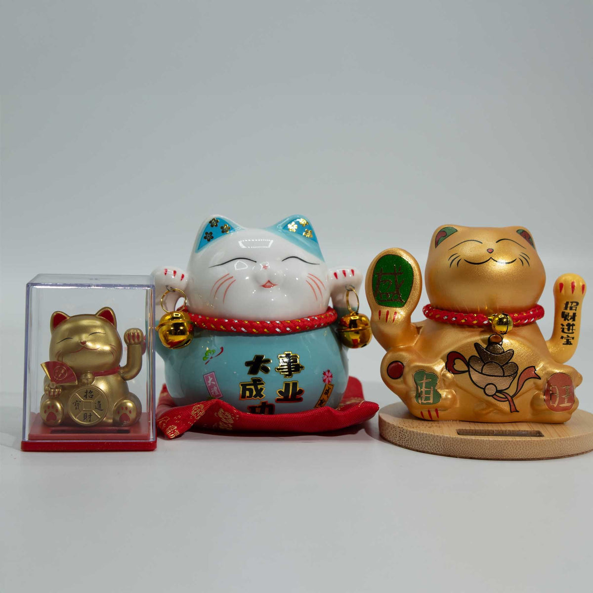 Mini Solar Powered Money Cat in Box - Black