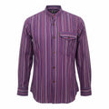 Nomad Sari Grandad Shirt - Black Purple - Large