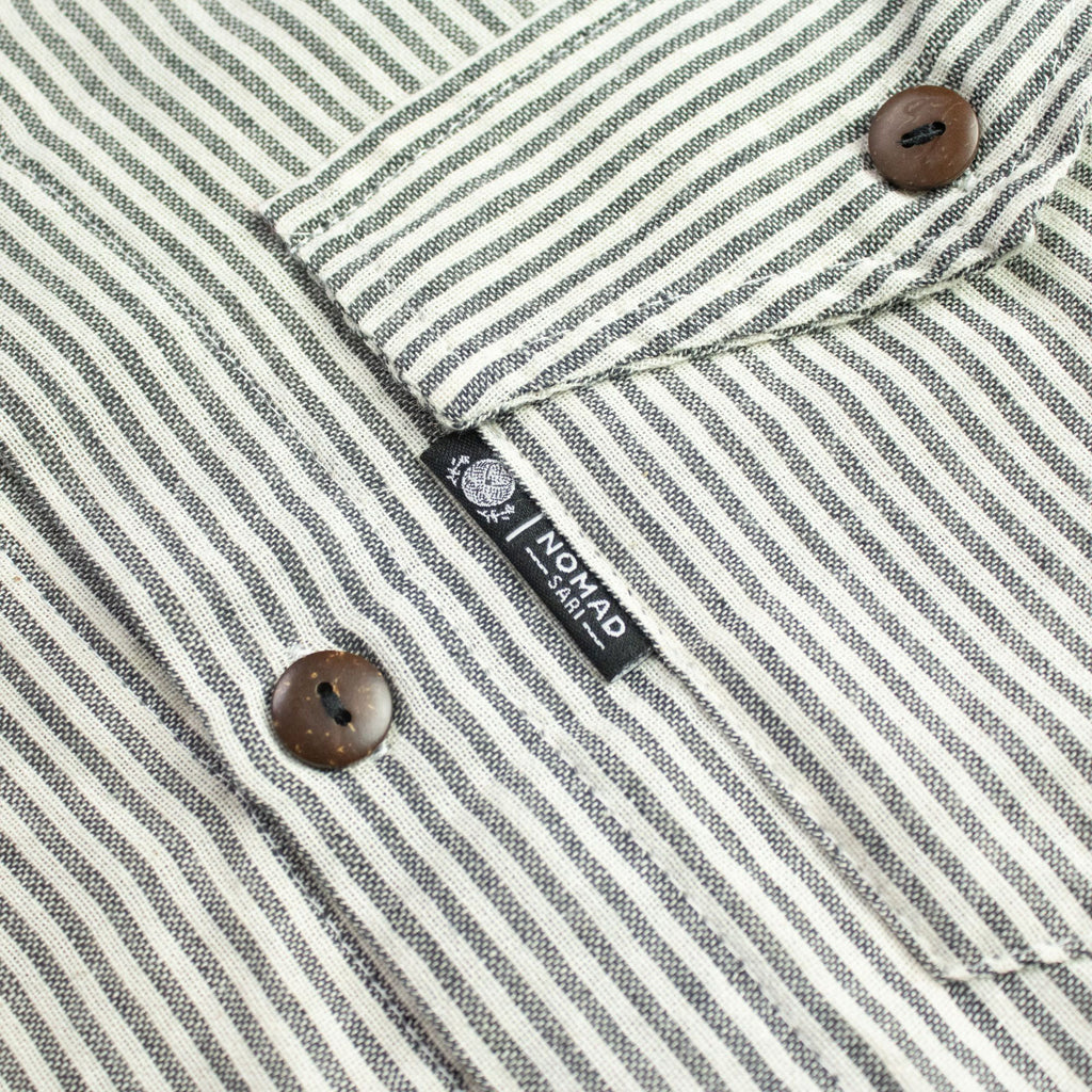 Nomad Sari Grandad Shirt - Grey Stone - Large