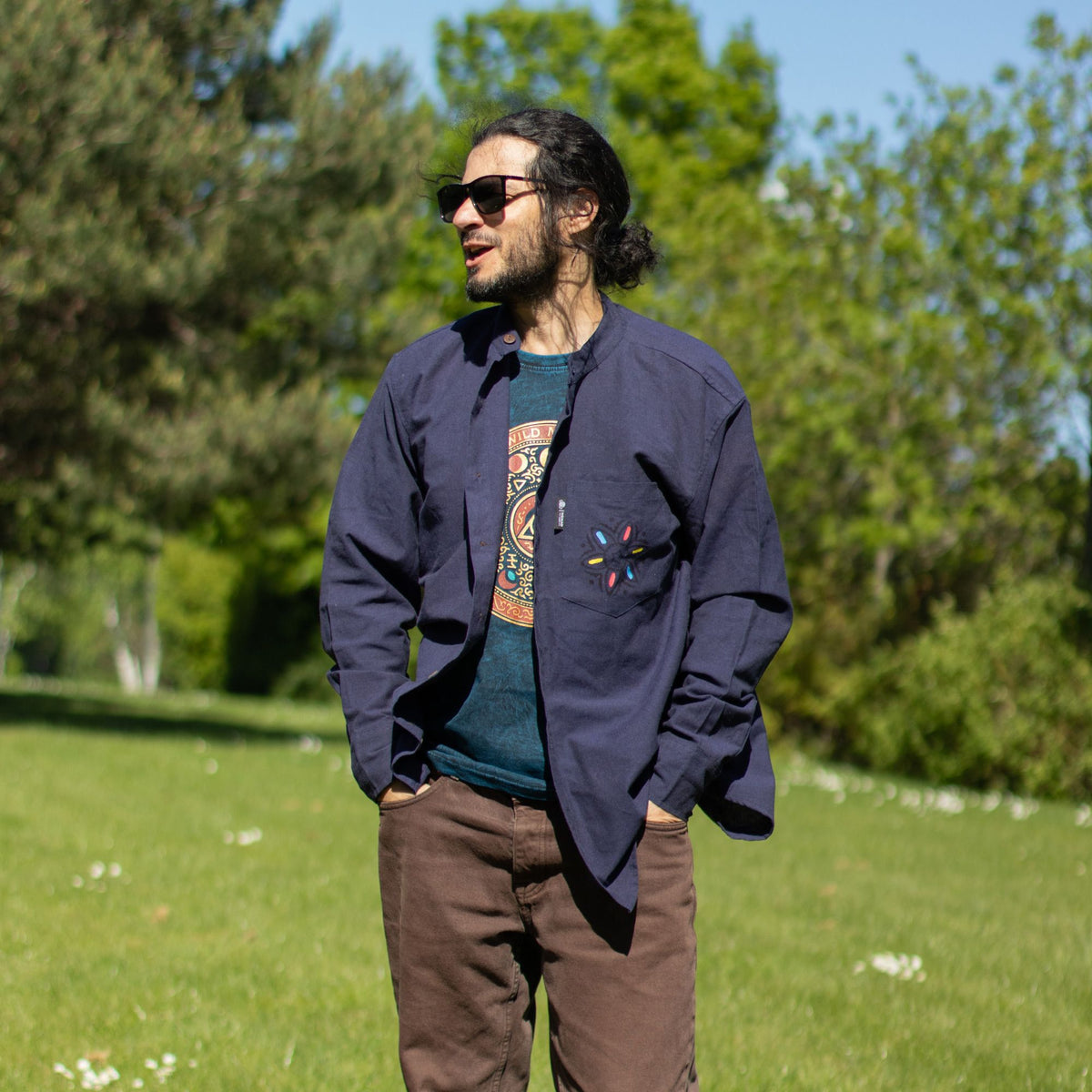 Nomad Sari Kathmandu Shirt - Indigo - XXL