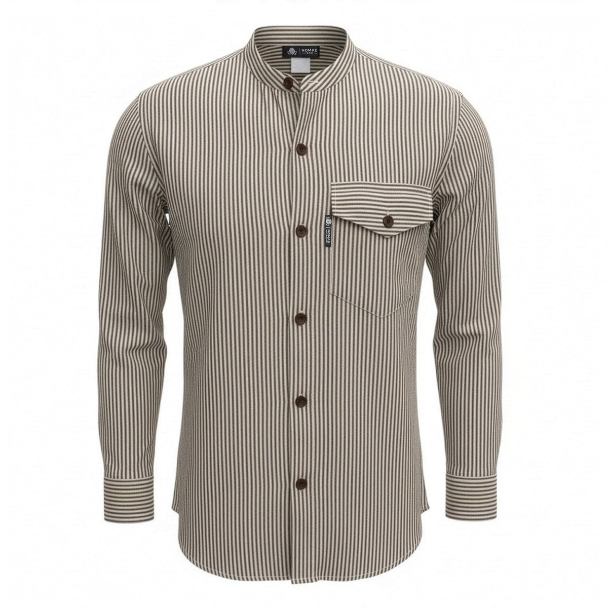 Nomad Sari Grandad Shirt - Grey Stone - XL
