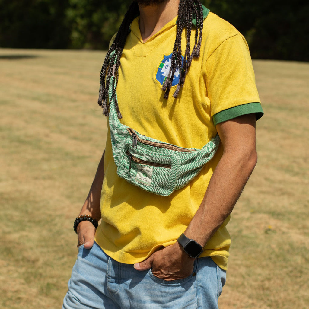 Cotton Hemp Style Belt (or Fanny) Bag - Sage