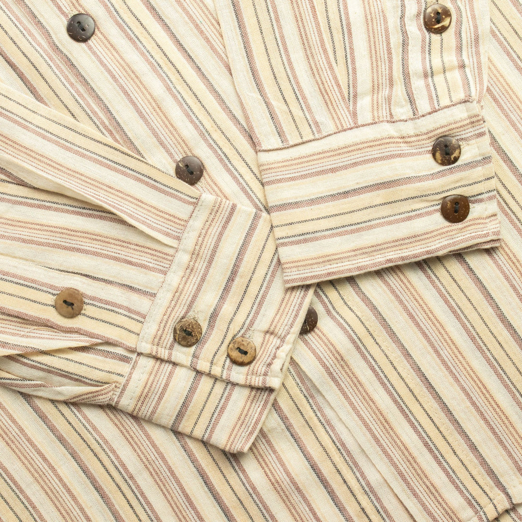 Nomad Sari Grandad Shirt - Brown Beige - Large