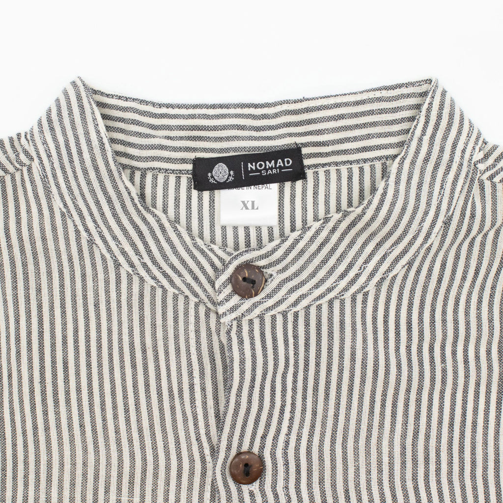 Nomad Sari Grandad Shirt - Grey Stone - XL