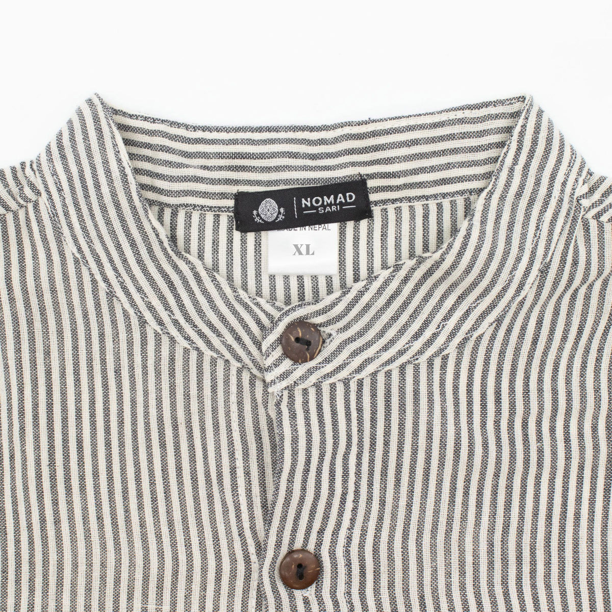 Nomad Sari Grandad Shirt - Grey Stone - XL
