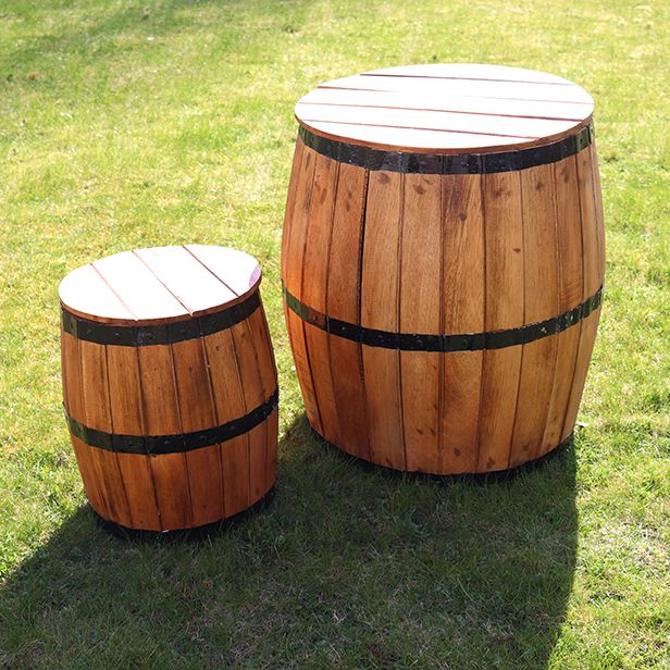 Beer Barrel Table – Natural Wood 60 x 48.5 cm