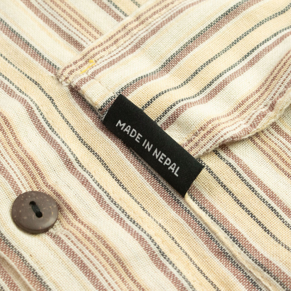 Nomad Sari Grandad Shirt - Brown Beige - Large