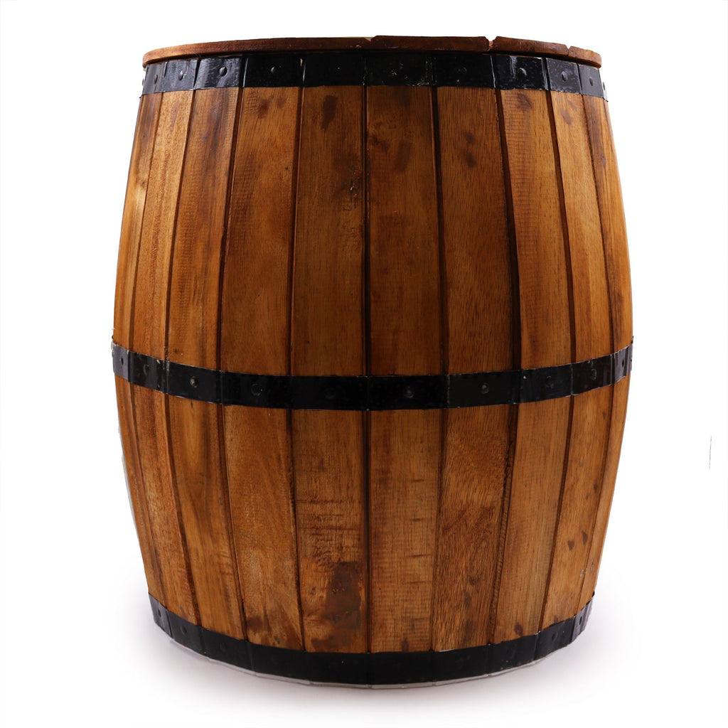 Beer Barrel Stool & Parasol Stand – Natural Wood 38 x 32 cm