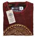 Nomad Sari Stonewashed Cotton T-Shirt – Chakra – Maroon – Medium