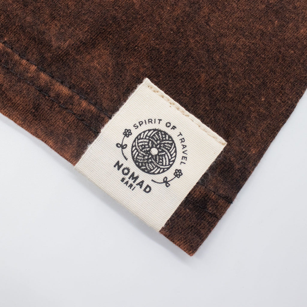 Nomad Sari Stonewashed Cotton T-Shirt - Sun & Zodiac - Brown - XL